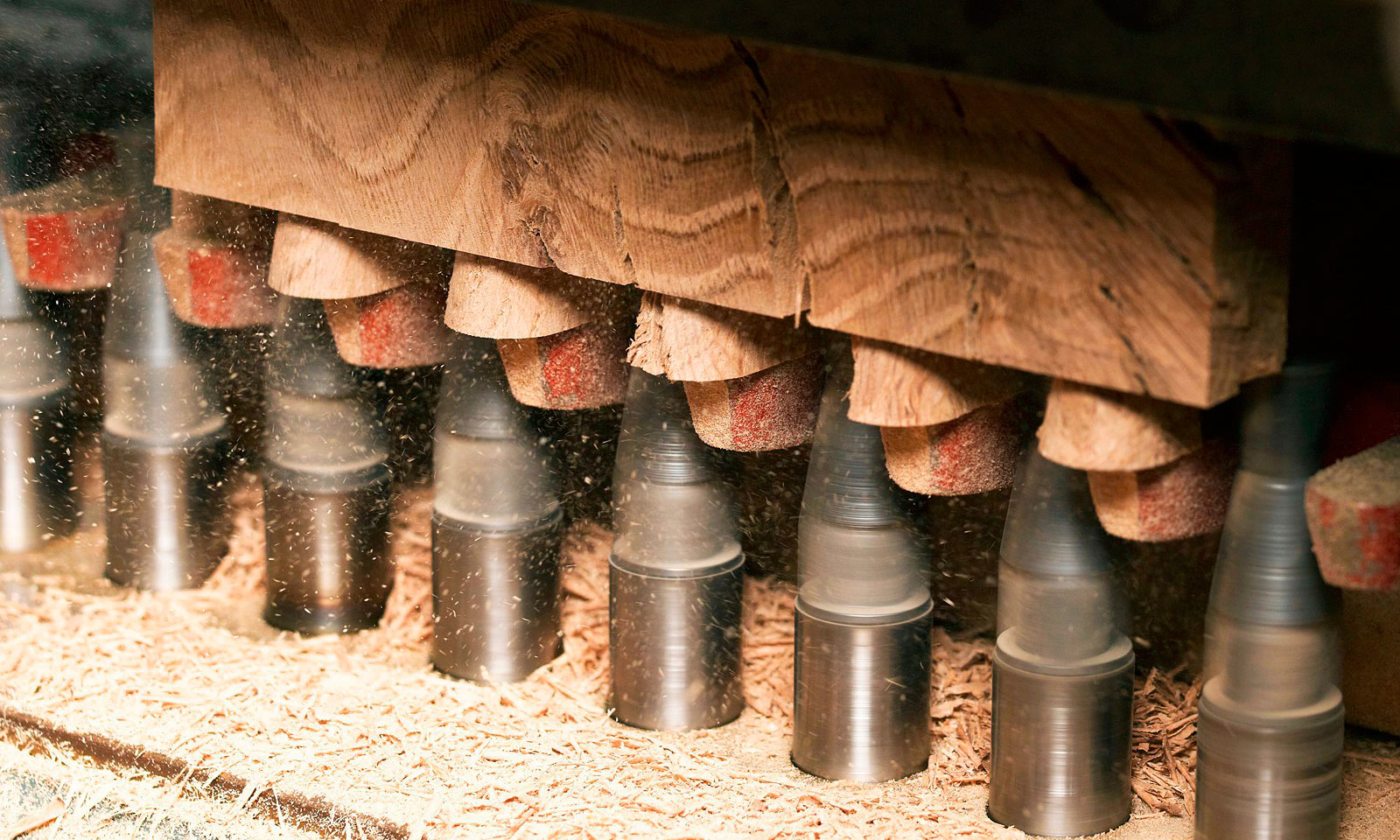 Dovetail joints being cut in Mounts Hill Woodcraft's workshop.