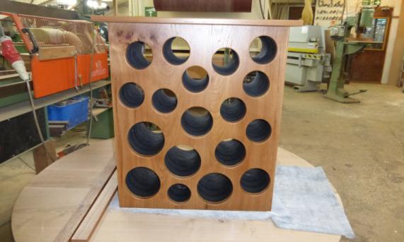 Elm wine rack